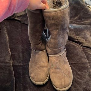Gray tall UGGs